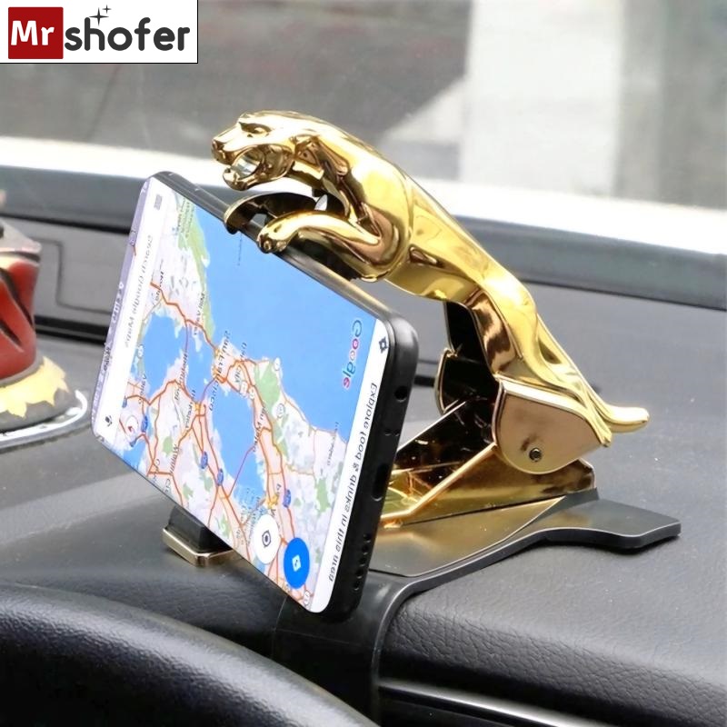 هولدر موبایل ببری طلایی داشبوردی 1 هولدر موبایل ببری طلایی داشبوردی