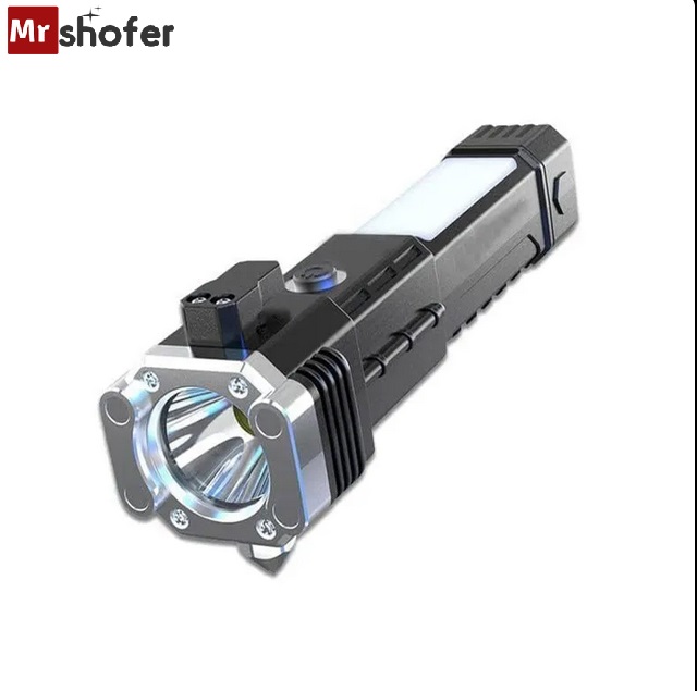 چراغ قوه دستی مدل 8 کاره – ابزار چندمنظوره با ویژگیهای اضطراری 4 چراغ قوه دستی LED با قابلیت شارژ دستگاههای الکترونیکی
