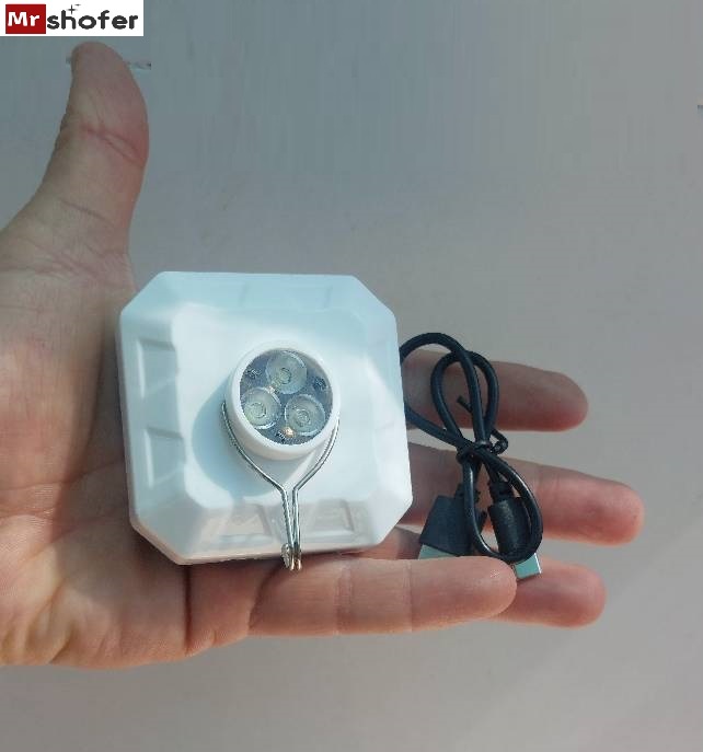 چراغ کمپی شارژی T219 مناسب سفر و کمپینگ 3 چراغ کمپی مربع شارژی T219